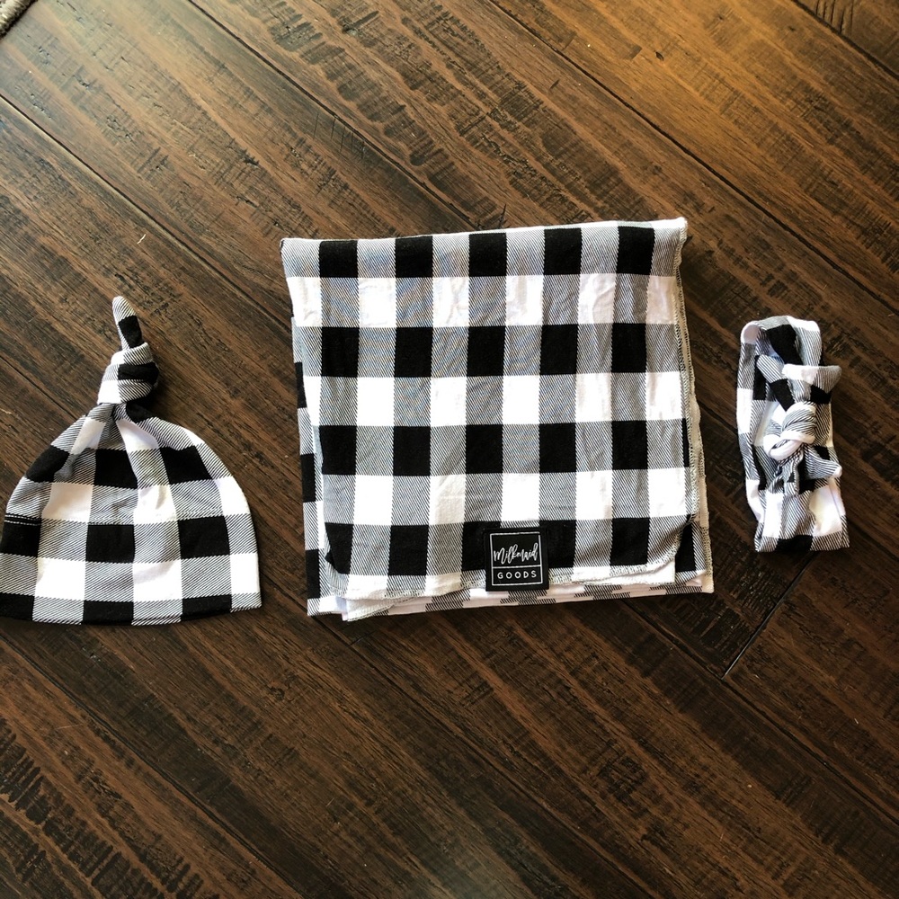 Milkmaid Goods Swaddle/Hat/Headband set